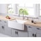 Gourmetier GKFA30229 Solid Surface 30" x 22" Farmhouse Sgl Bowl Kitchen Sink, Wht GKFA30229 - alternate 5